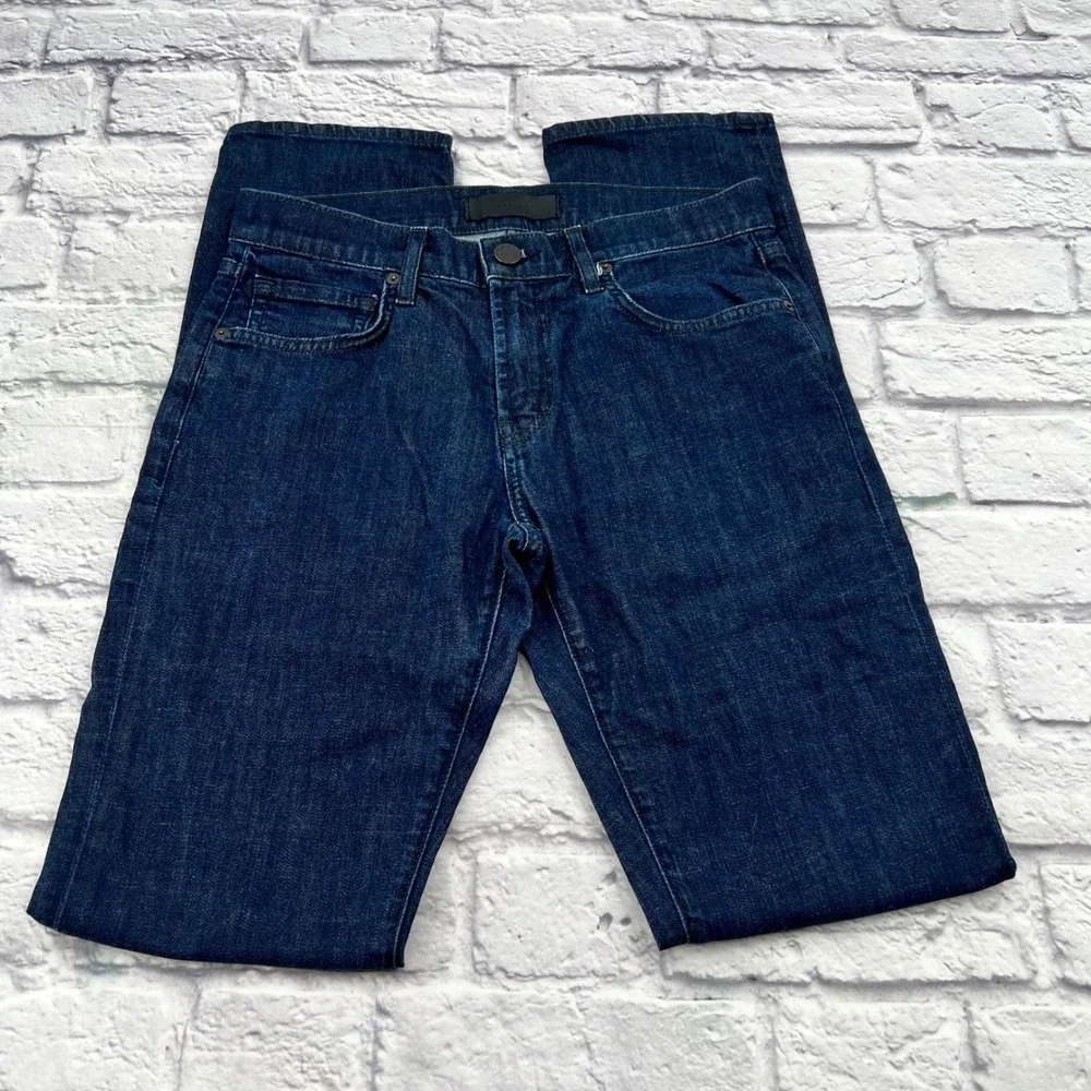 J Brand Kane Slim Straight Jeans Dark Wash Soft Stretch Women's Size 29